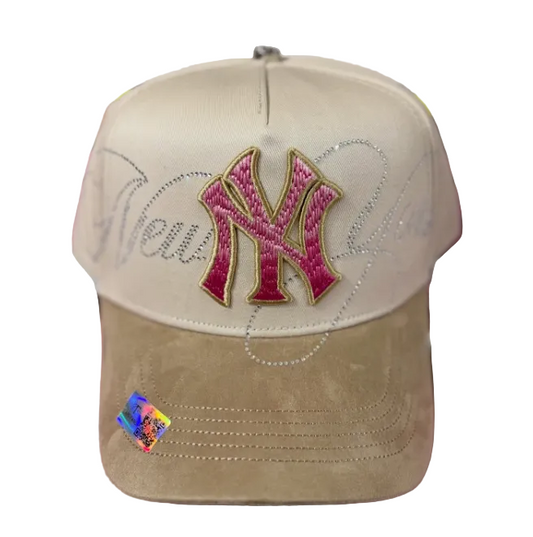 Gorra Caps Fans NY Pink/Beige