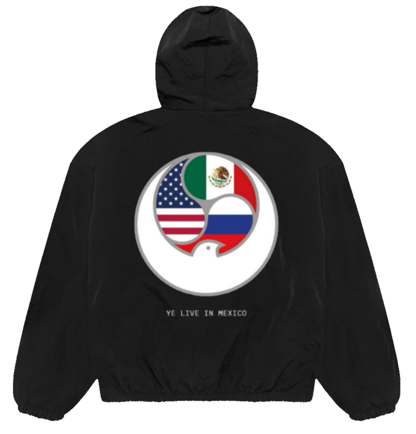 Ye Live In México Merch Oficial Black Windbreaker