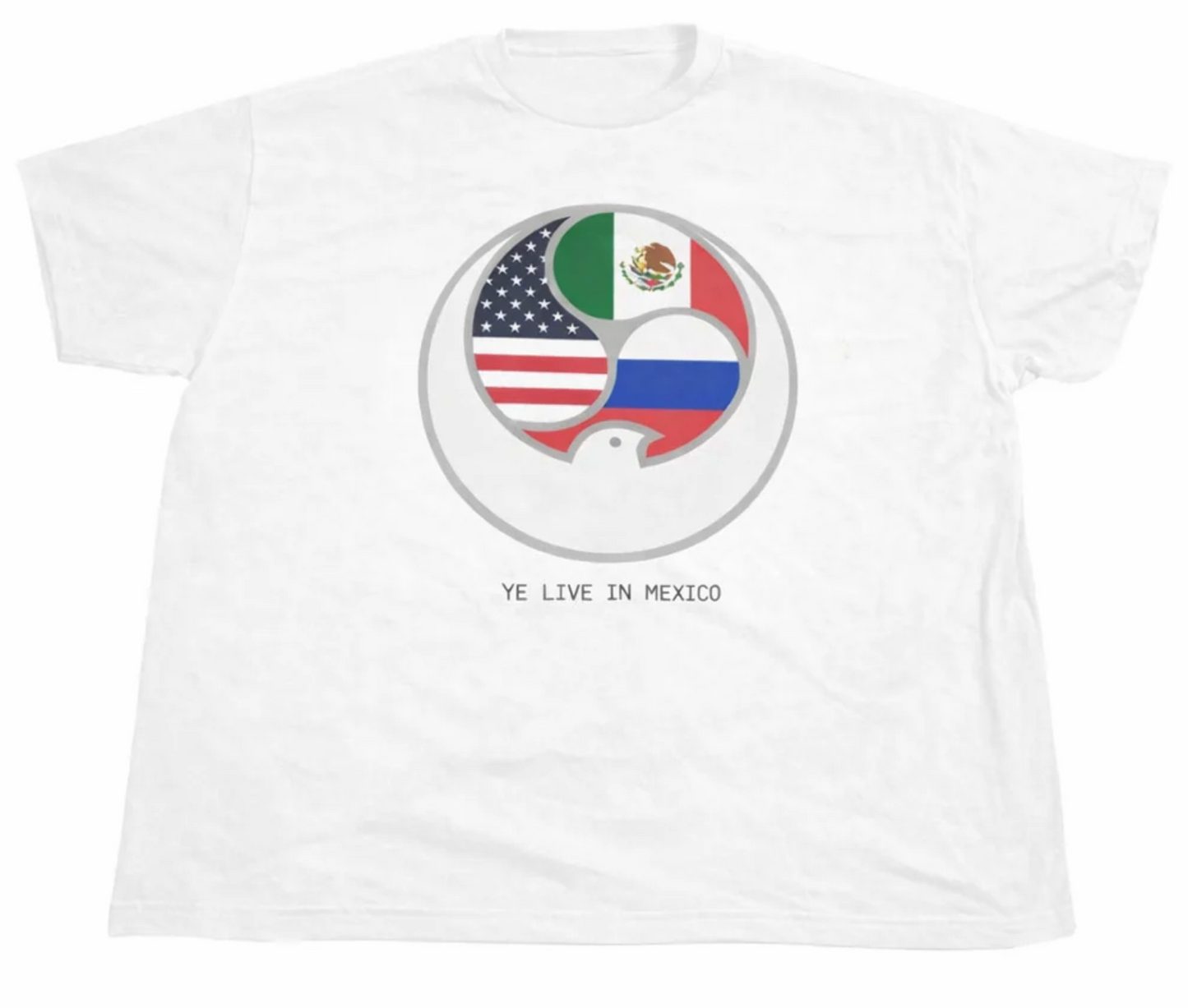 Ye Live In México Merch Oficial White Tee