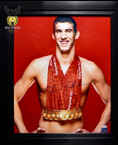 Cuadro Autografiado "Michael Phelps"