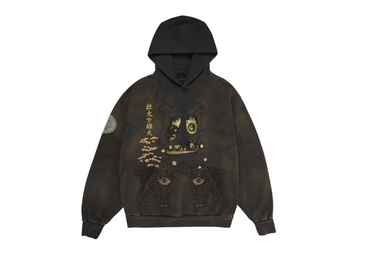 Travis Scott Cactus Jack x Takashi Murakami Hollow Hoodie Brown