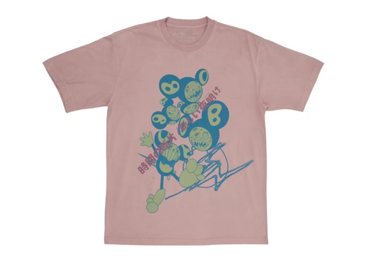 Travis Scott Cactus Jack x Fragment x Takashi Murakami The Dawn Tee Pink