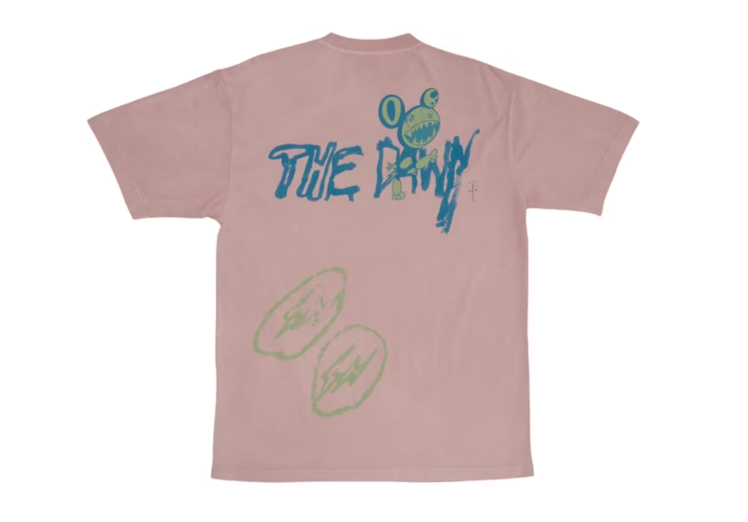 Travis Scott Cactus Jack x Fragment x Takashi Murakami The Dawn Tee Pink