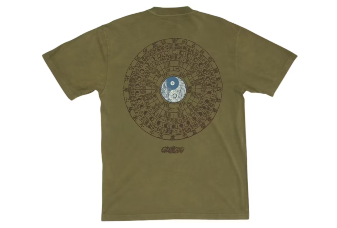 Travis Scott Cactus Jack x Takashi Murakami Melted Utopia Dream Zodiac Tee Olive