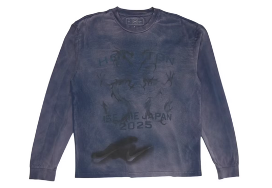 Travis Scott Cactus Jack x Fragment x Nike Houston To Ise Mie Longsleeve Washed Blue
