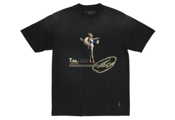 Travis Scott Cactus Jack x Fragment x Takashi Murakami Tokyo Jack Tee Black