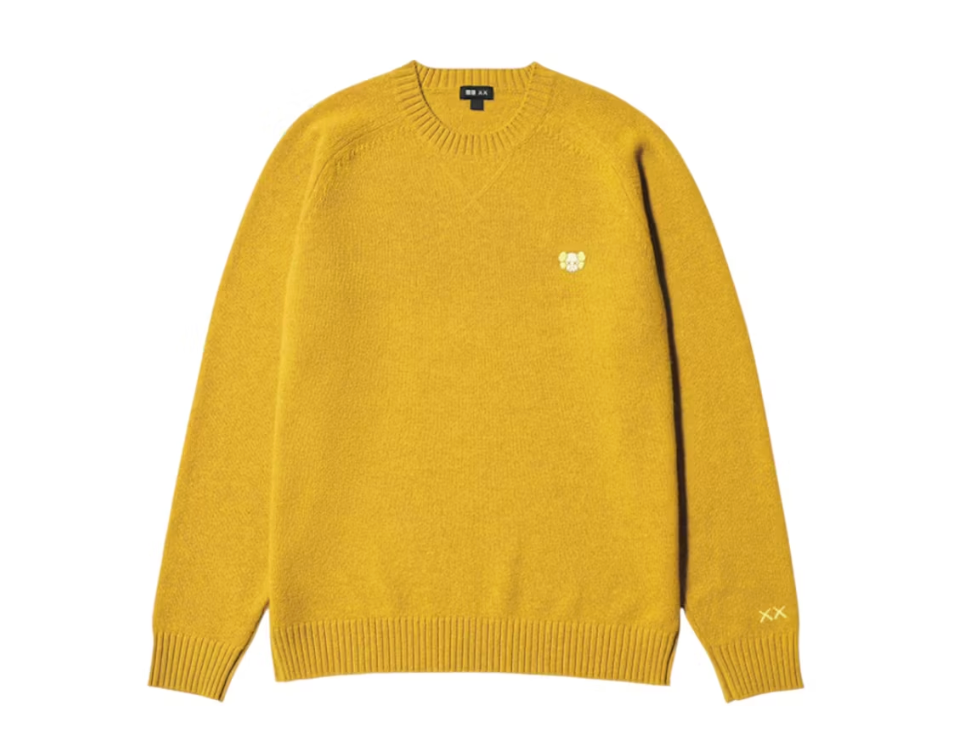 Uniqlo x KAWS Lambswool Crewneck Sweater Yellow