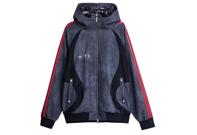 adidas x Thug Club Teamgeist Faux Leather Jacket Black/Antique Silver