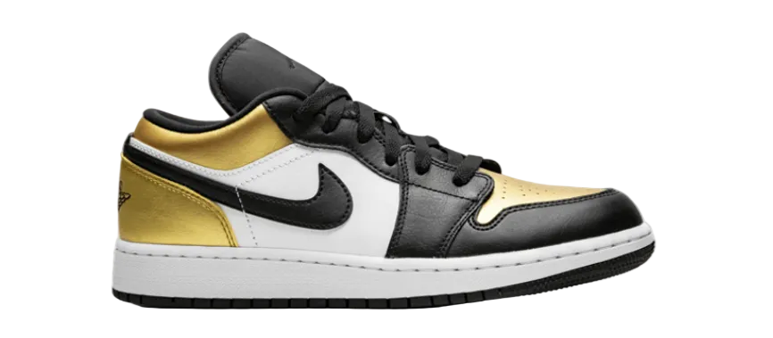 Jordan 1 Low Gold Toe (GS) (No Box) (Pre Owned)