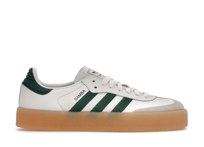 adidas Sambae White Collegiate Green Gum (W) (No Box) (Pre Owned)