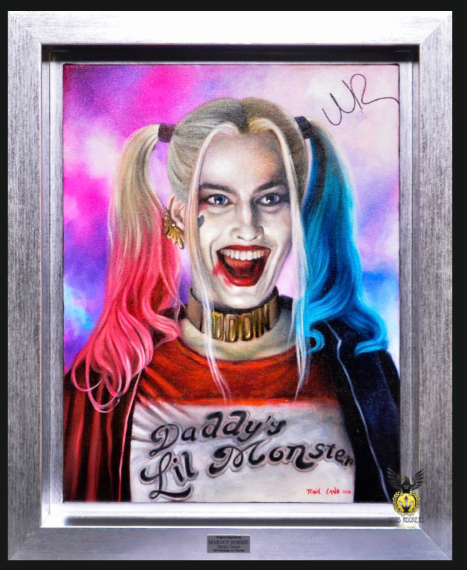 Cuadro Autografiado Margot Robbie "Harley Quinn"