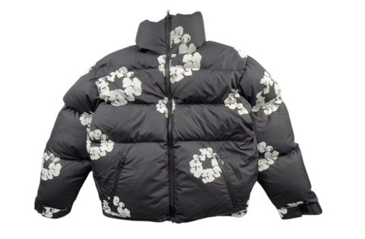 Denim Tears Cotton Wreath Puffer Jacket Black