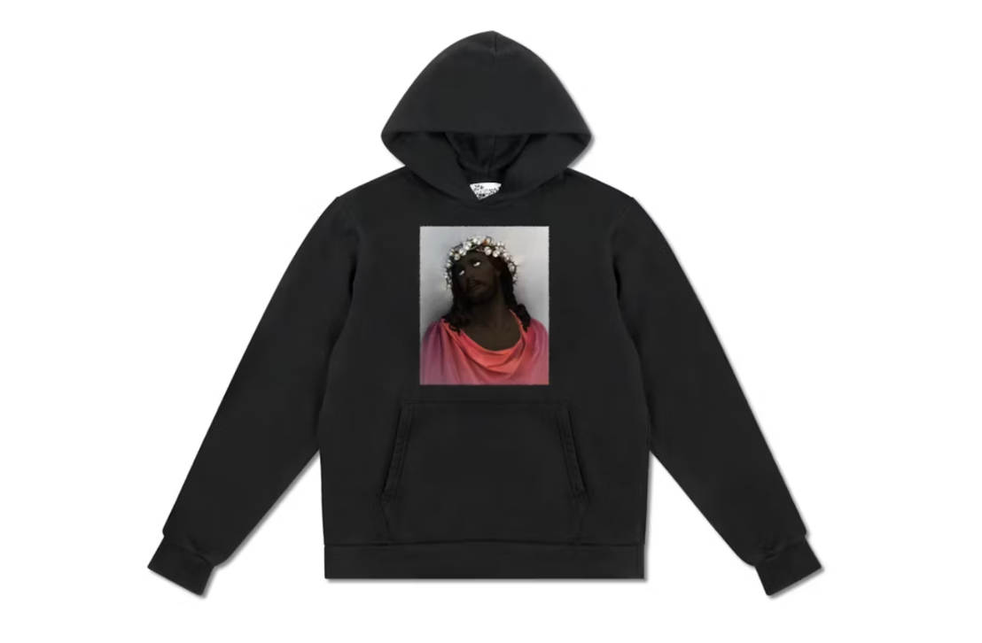 Denim Tears Crown Made of Cotton Hoodie Black