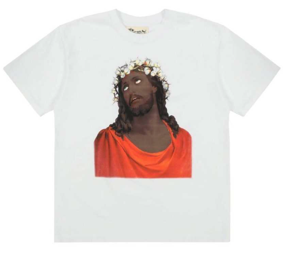 Denim Tears Crown Made of Cotton Tee White