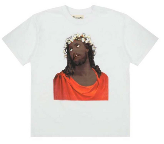 Denim Tears Crown Made of Cotton Tee White
