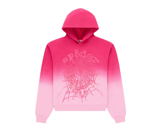 Sp5der OG Web Ombre Hoodie Pink