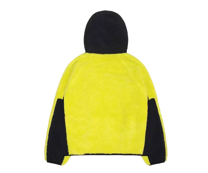 Stussy Sherpa Paneled Hooded Jacket Lime
