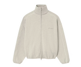 Fear of God Essentials Modern Fleece Piping Track Jacket Heather Stone/Cloud White