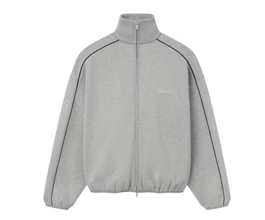 Fear of God Essentials Modern Piping Track Jacket Concrete Heather/Black