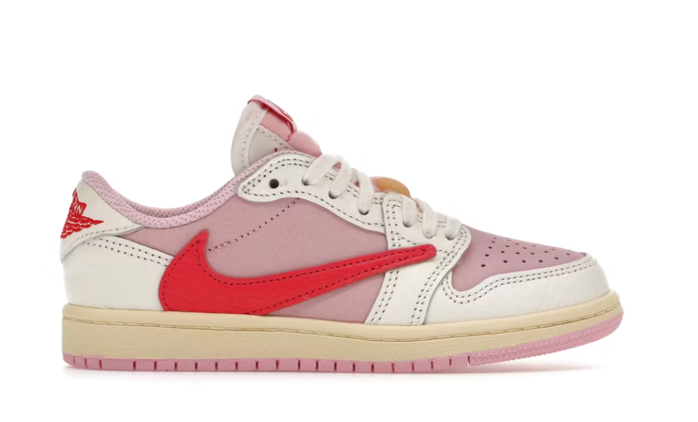 Jordan 1 Retro Low OG SP Travis Scott Sail Tropical Pink (PS)