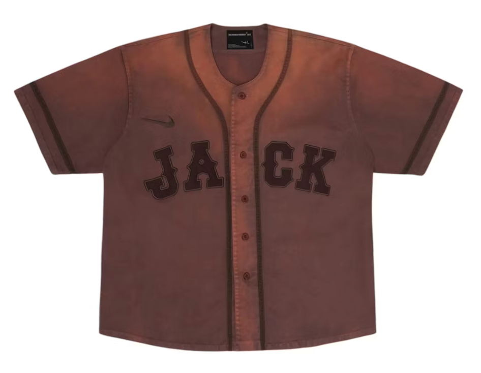 Travis Scott Cactus Jack x Fragment x Nike Tokyo Jack Retro Baseball Jersey Brown