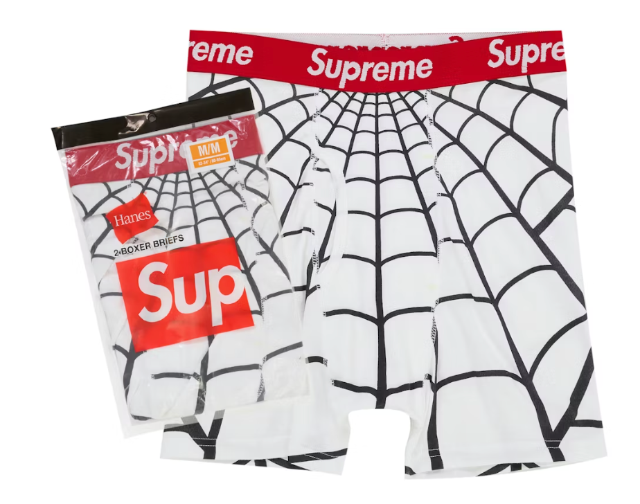 Supreme Hanes Spider-Man Boxer Briefs (2 Pack) White