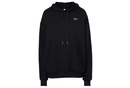 Alo Yoga Accolade Cotton-Blend Hoodie Black