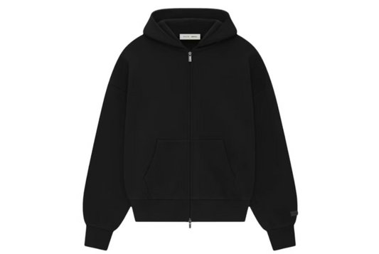 Fear of God Essentials Classic Full Zip-Up Hoodie Jet Black