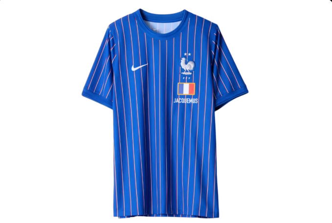Nike x Jacquemus x France Pre Match Jersey Blue Stripe