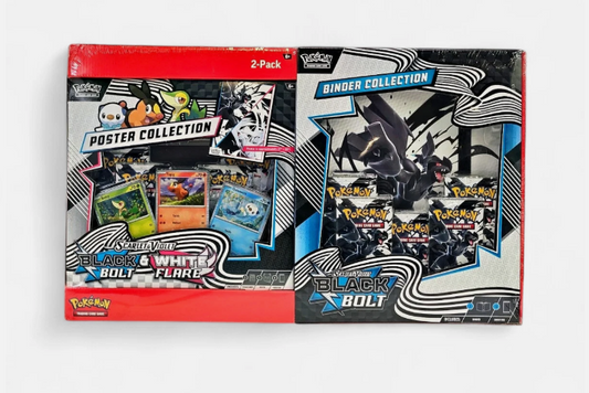 Pokémon Black Bolt & White Flare Poster Collection and Black Bolt Binder Collection Bundle