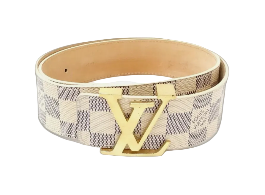 Louis Vuitton Belt Initiales Damier Azur Blue/White (Pre-Owned)