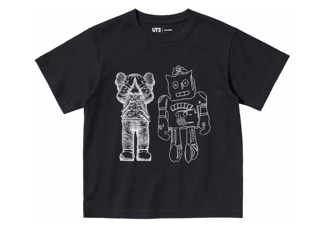 KAWS x Warhol Kids' UT Graphic 476424 T-shirt (Asia Sizing) Black