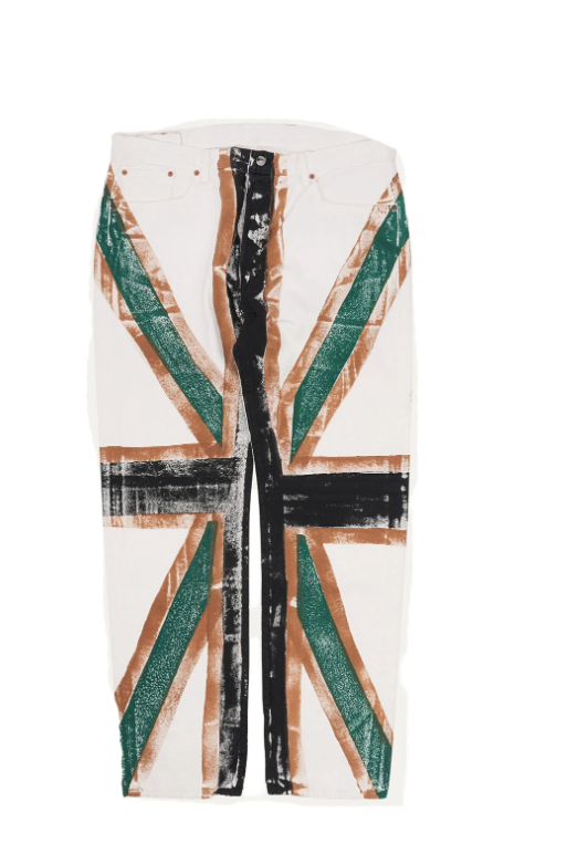 Denim Tears Union Jack jeans White