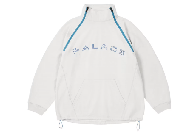 Palace Double Zip Funnel Concrete Gray