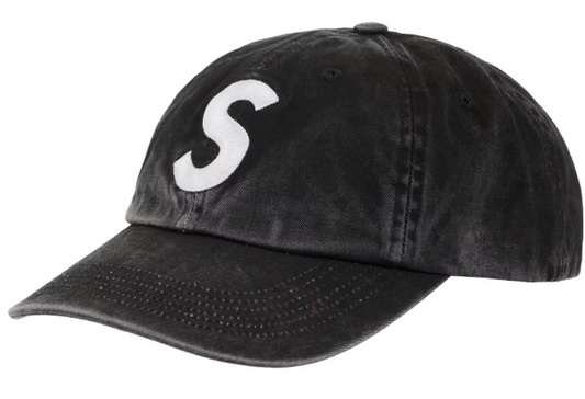 Supreme Pigment Coated Canvas S Logo 6-Panel Black