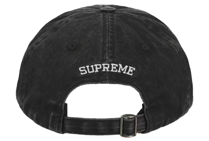 Supreme Pigment Coated Canvas S Logo 6-Panel Black