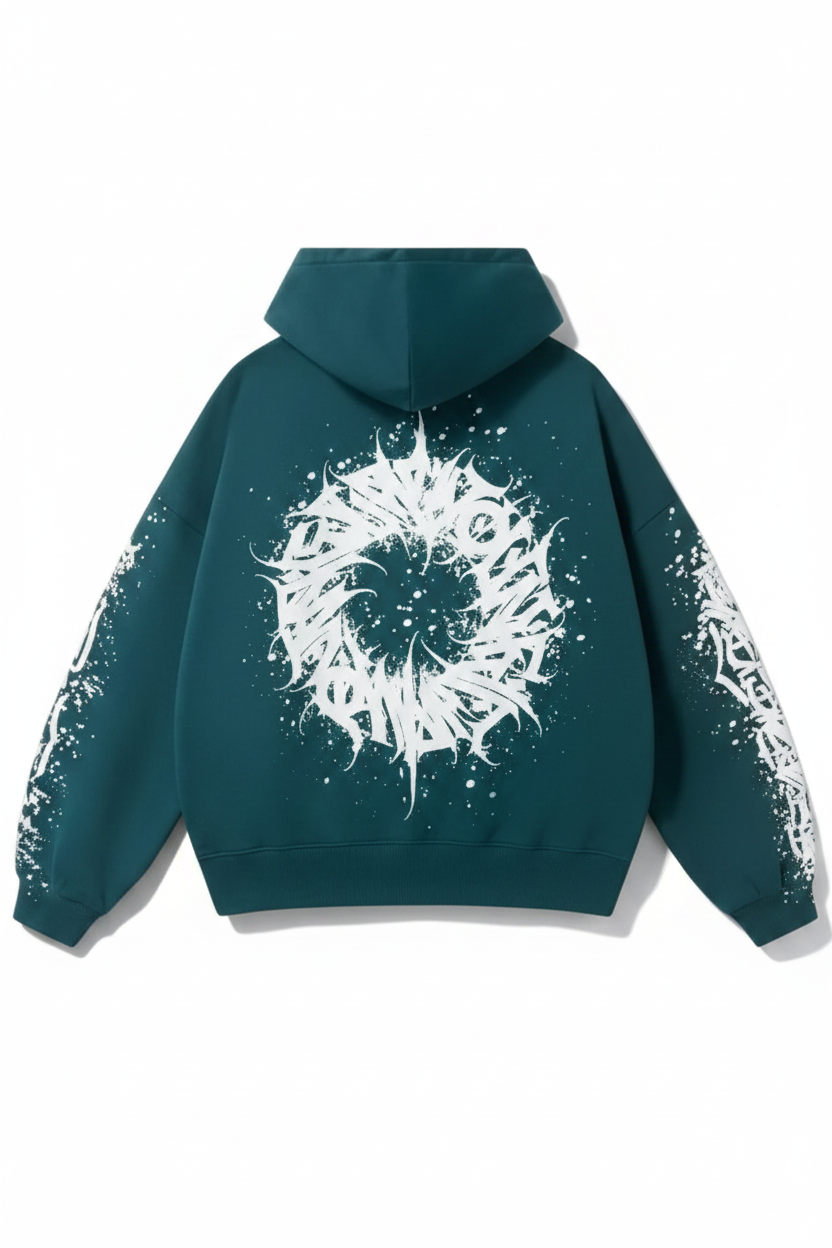 YoungLA Cyclone Hoodie Deep Teal Wash