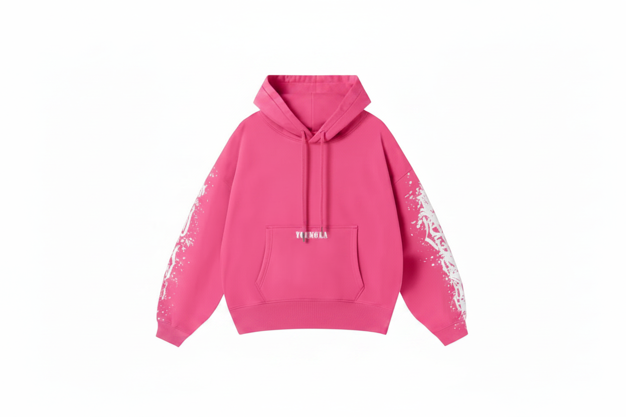 YoungLA Cyclone Hoodie Pink Wash