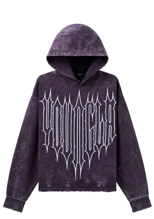 YoungLA Revenge Hoodie Purple Wash