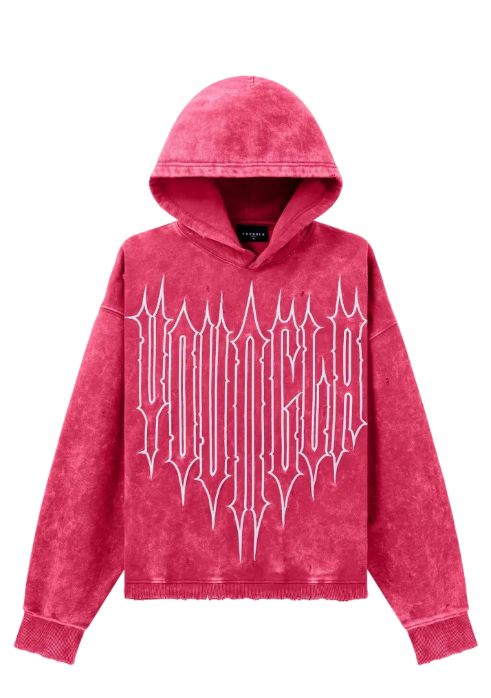 YoungLA Revenge Hoodie Pink Wash