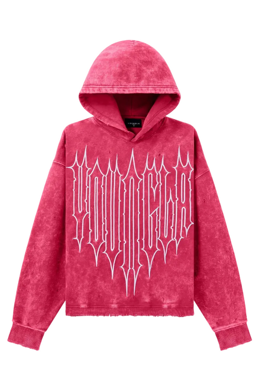 YoungLA Revenge Hoodie Pink Wash