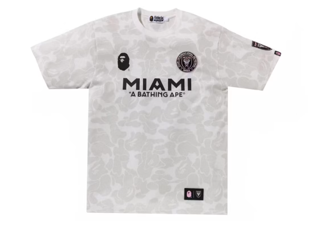 BAPE x Inter Miami CF Camo Tee White