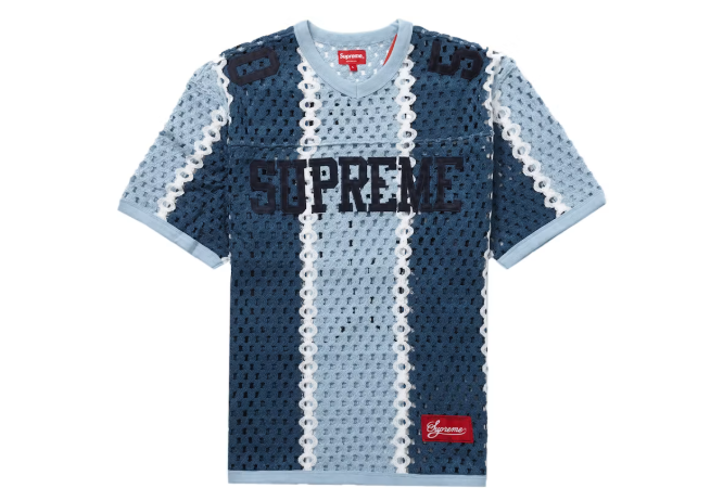 Supreme Crochet Football Jersey Slate