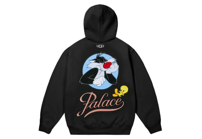 Palace x UGG Looney Tunes Hoodie Black