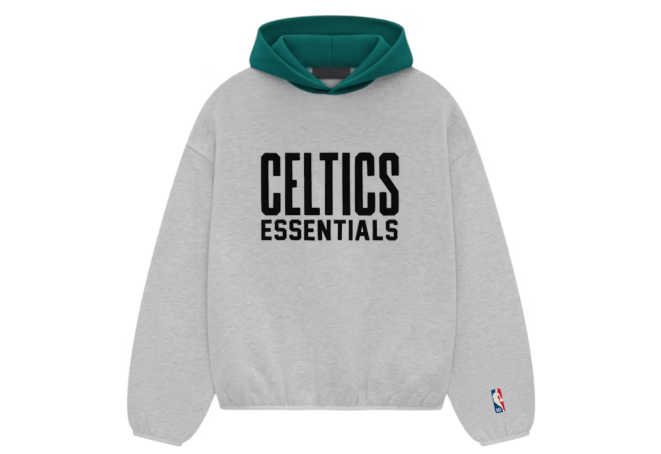 Fear of God Essentials NBA Celtics Hoodie Light Heather