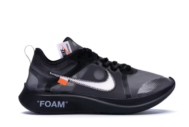 Nike Zoom Fly Off-White Black Silver (Pre Owned)