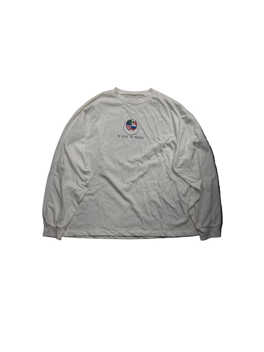 Ye Live In México Merch Oficial White Long Sleeve