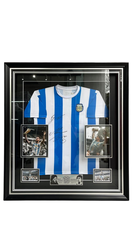 Jersey Firmado por Maradona y Messi