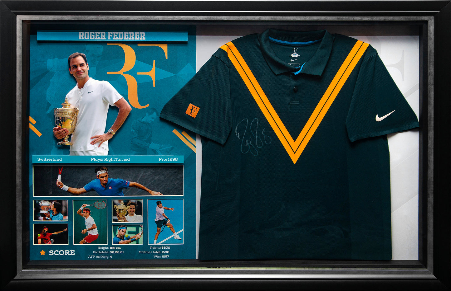 Cuadro Autografiado por Roger Federer