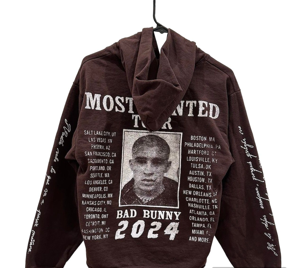 Most wanted tour hoodie Brown